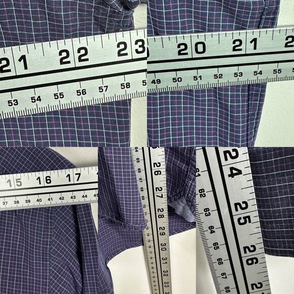 Ted Baker London Purple Check Long Sleeve Collared Button Down Shirt Size 5 / XL - Picture 12 of 14
